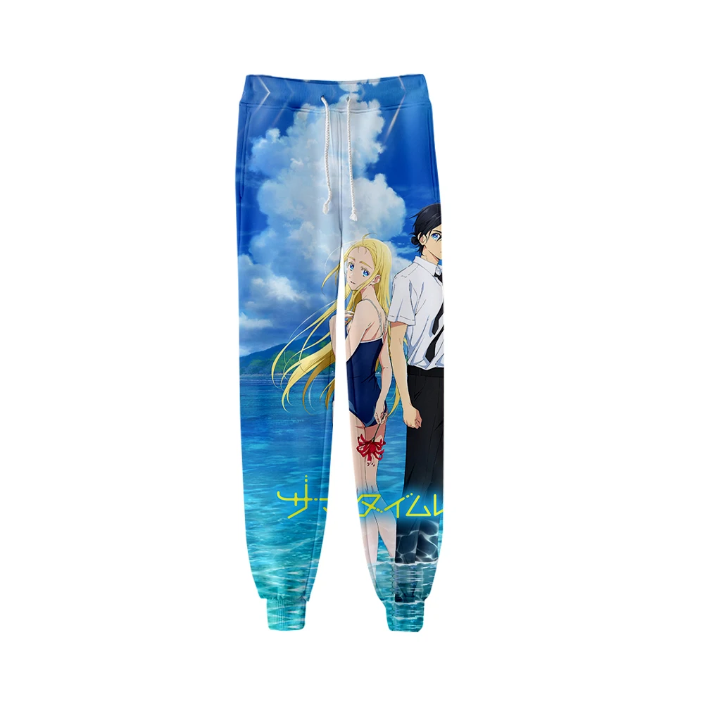 

Summer Time Rendering Summertime Render Merch Sweatpants Men/Women Neutral Threaded Bunched Trousers Threaded Bunched Leg Pants