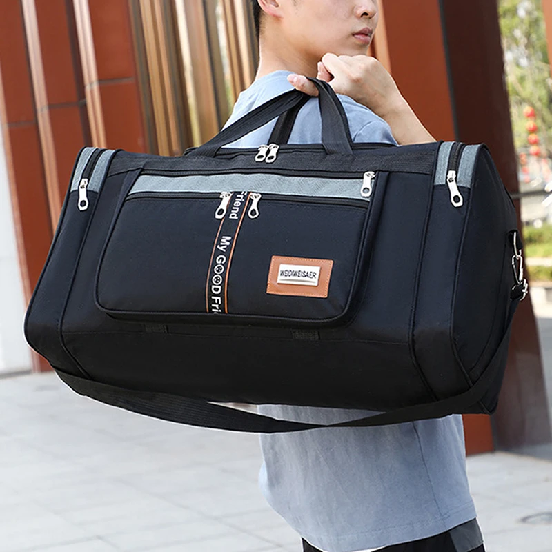 S174cade3ab77436caaf52ce3d9ca1276X Travel Bag Large Capacity Handbag Portable Outdoor Carry Luggage Convenient Practical Male's Weekend Duffle Bags Mallzona
