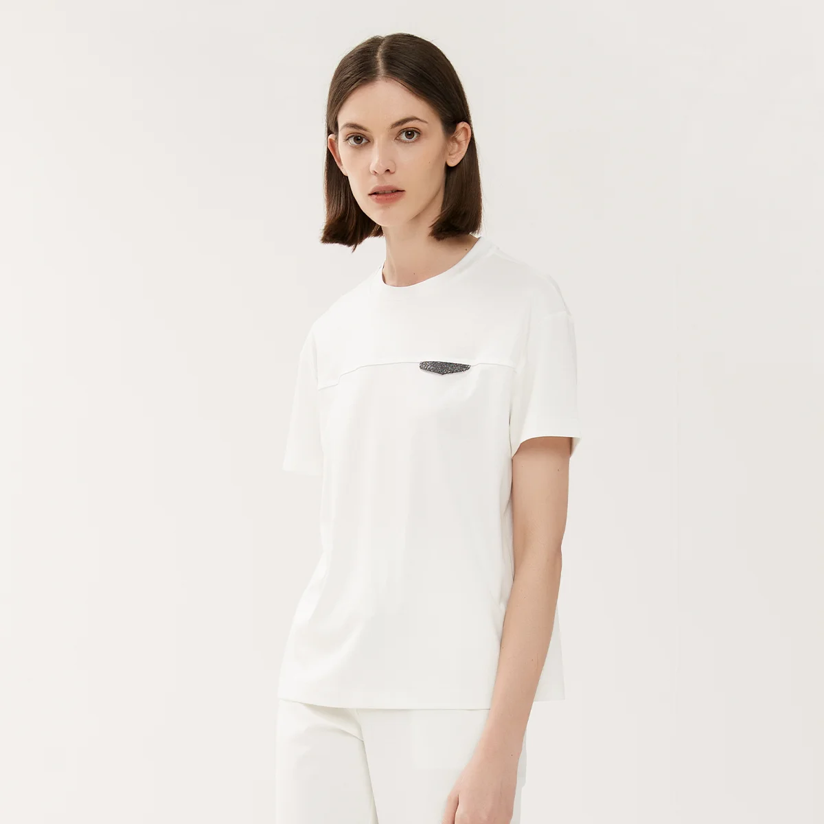 Summer Short Sleeved T Shirts Women's Clothing 100% Pure Pima Cotton Tshirt Tops Ladies T-ShirtClothes