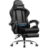 Gaming Chair, Computer Chair with Footrest and Lumbar Support, Height Adjustable Game Chair with 360°-Swivel Seat and Headrest 1