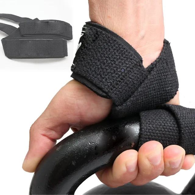 1 Pair Gym Lifting Straps Fitness Gloves Anti-slip Hand Wraps Wrist Straps Support For Weight Lifting Powerlifting Training 5