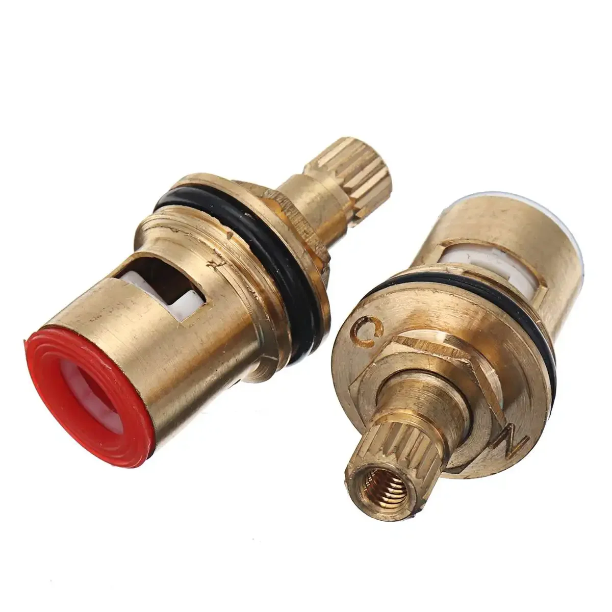 Standard 1/2 Ceramic Faucet Cartridge Water Mixer Tap Inner Faucet Disc Valve Quarter Turn Cartridges 2pcs