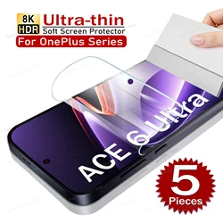 5 - Pack Clear Hydrogel Screen Protectors - Ultra Slim and Durable Film for OnePlus Ace 5 Racing (5pcs Soft Film)