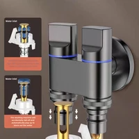 หัวก๊อกน้ำทองเหลืองอเนกประสงค์สำหรับเครื่องซักผ้า, ควบคุมแบบเอาต์พุตเข้าห้องน้ำสามทาง 1