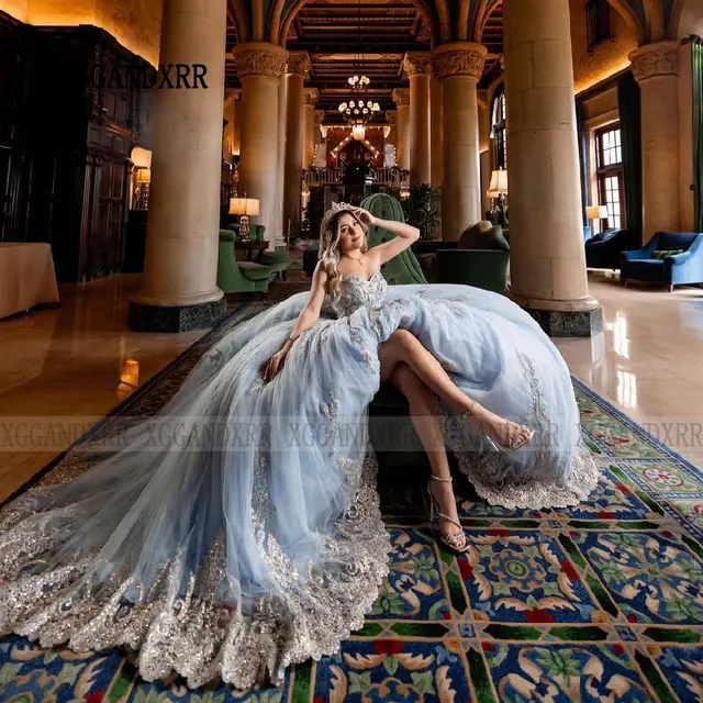 New Arrival Blue Quinceanera Dresses 2025 Princess Vestido De 15 Años Sweet  16 Dress Sweetheart Backless XV Birthday Prom Party - AliExpress