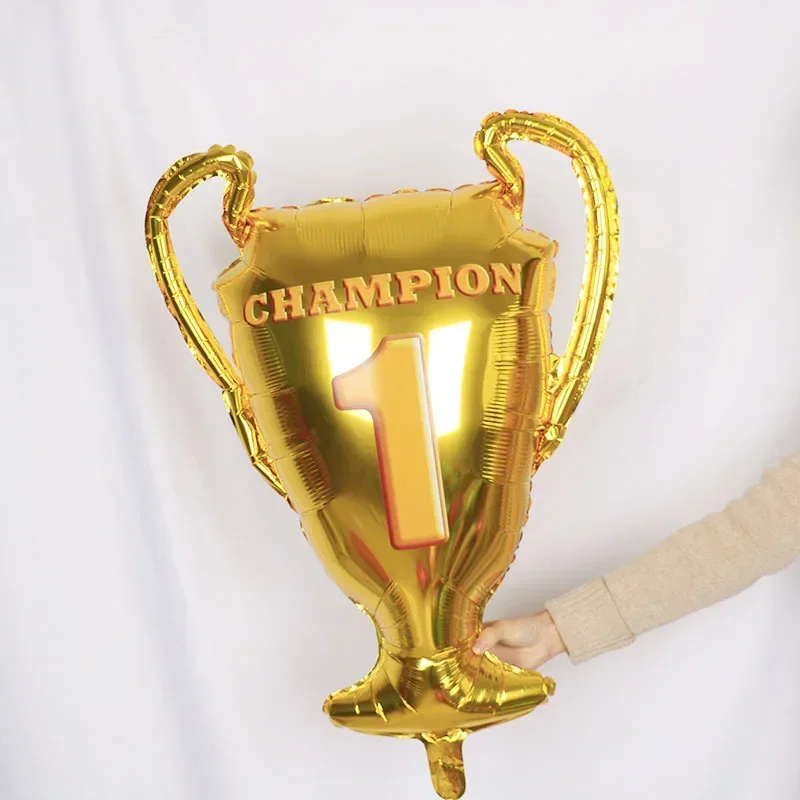 Aluminum Film Balloons Sports Theme Gold Cup Champion Trophy Party Decoration