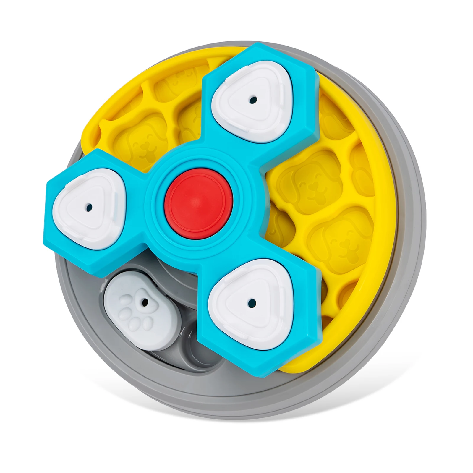 Jouet puzzle à 2 couches pour chien, distributeur de nourriture lent, augmentation interactive du QI du chiot, anti-étouffement, ustensiles britware, assiettes à lécher pour chien