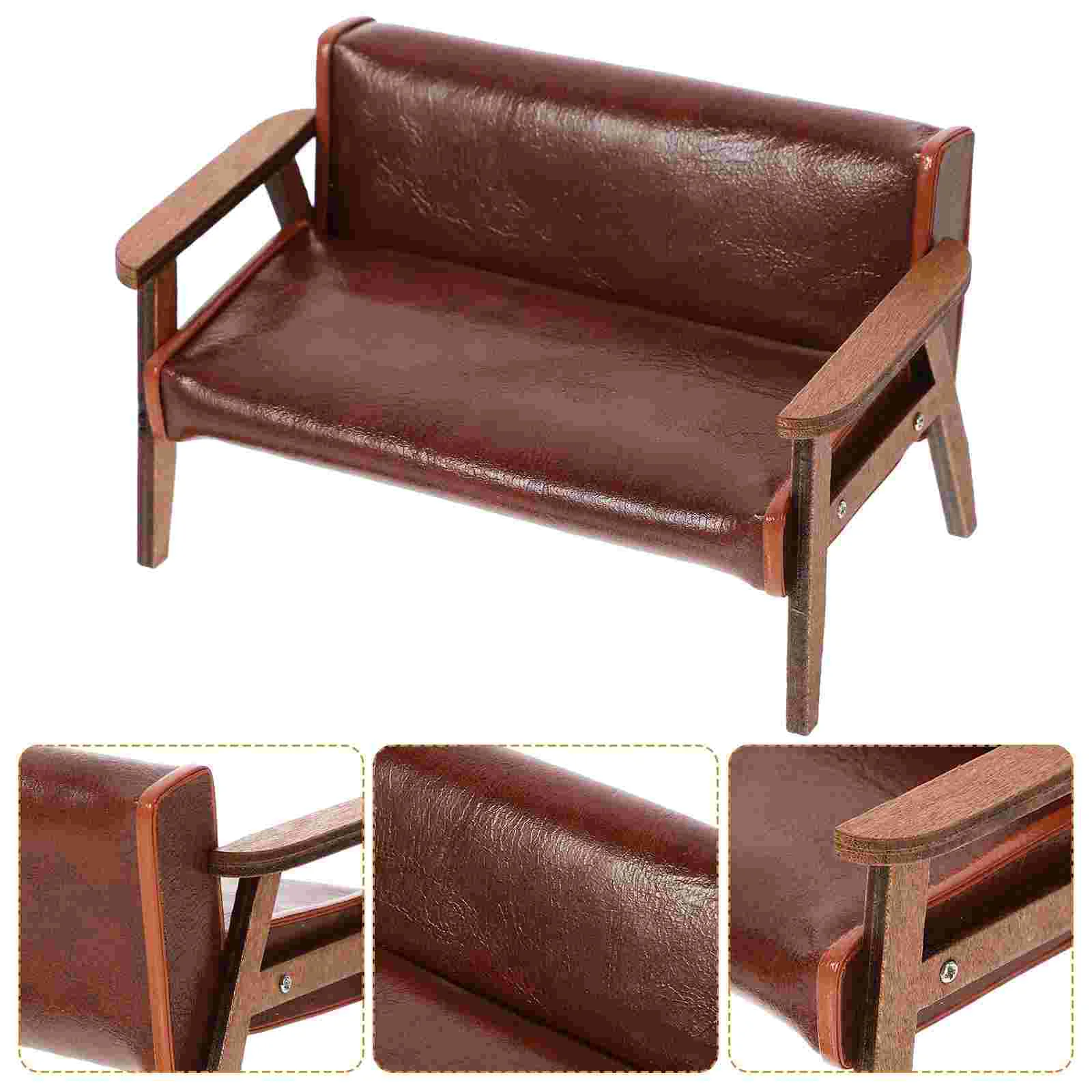 

Miniature Chair Couch House Armchair Toy Wooden Benches Outdoor Sofa Adornment Desktop Furniture No