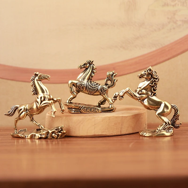 Elegant Copper Horse Sculpture for Home and Office Decor