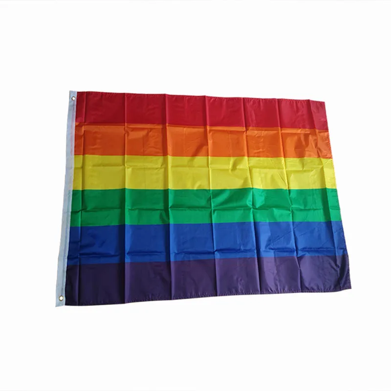 

90*150 CM Rainbow Flag Gay Pride Outdoor homosexual Double Stitched Lgbt Bandera