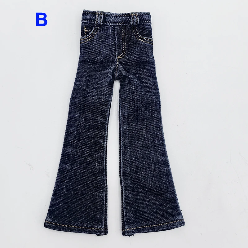 For Blythe Doll Clothes Jeans Pants for Ob24 Ob22 Azone Dolls Outfit Tight Shirt