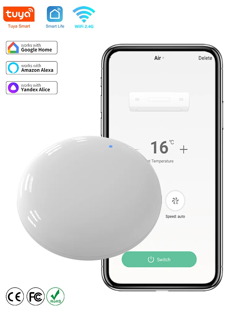 스마트 홈 APP 용 WiFi IR 원격 AUD AC TV 원격 용 SmartLife 원격 제어는 Alexa Google Home Yandex Alice와 함께 작동합니다.