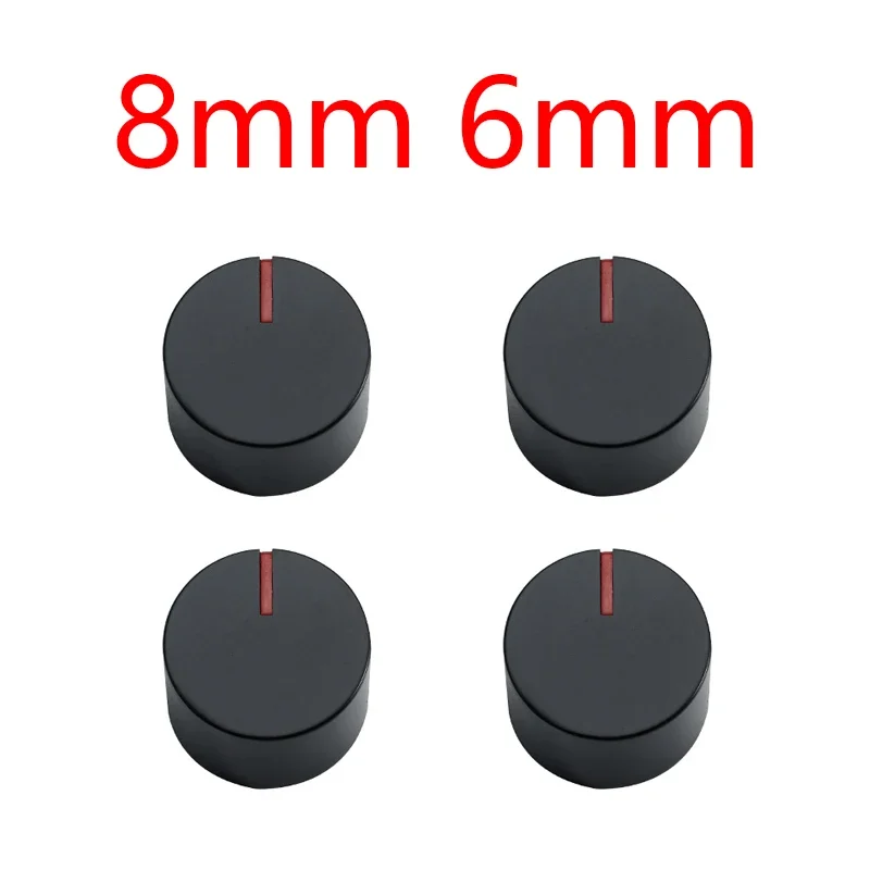 2 PCS 6MM 8MM Gas Stove Knobs Cooker Oven Control Switch Gas Cooker Accessories Assembly Black Button