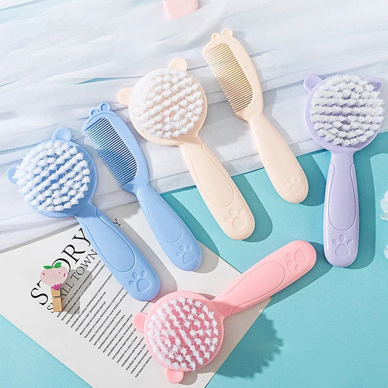 Baby Care Comb Set 2pcs Anti-scratch Hairbrush Head Massager