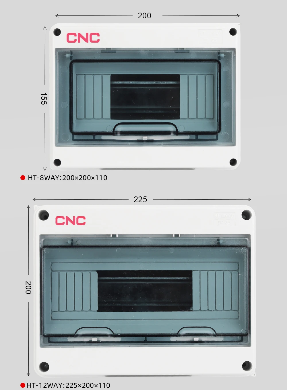 electrical distribution box CNC Junction Wire Box 5/8/12/15/18/24 Ways Outdoor Waterproof Electrical Distribution Box Circuit Breaker MCB Power Plastic