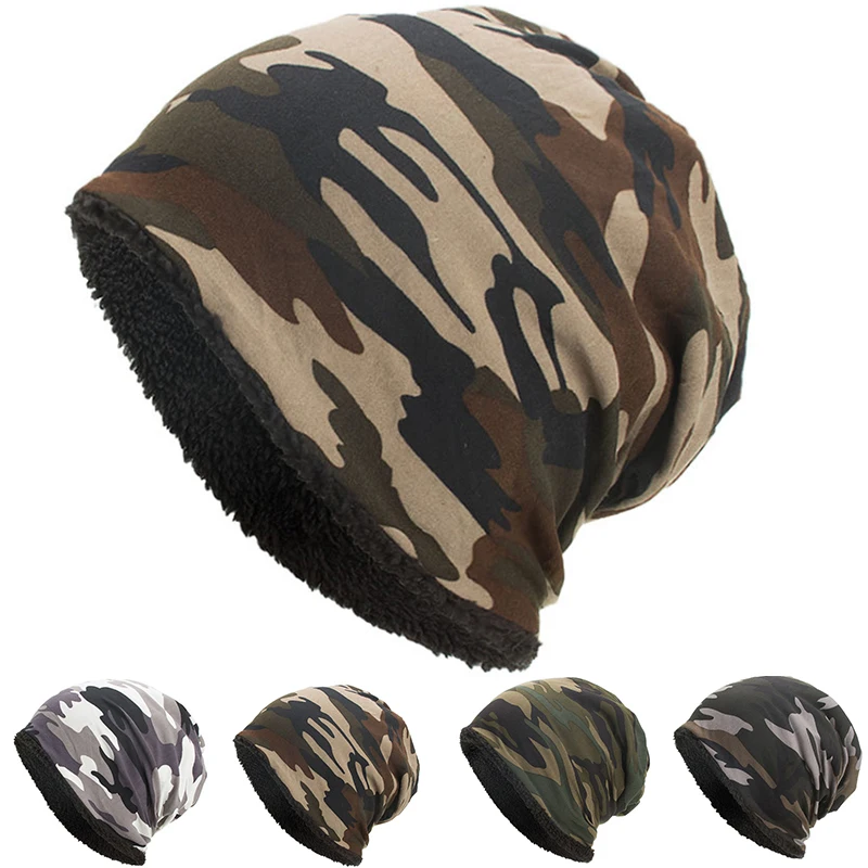 

Men Women Camouflage Cotton Cap Men Women Camouflage Cotton Cap Plus Velvet Hat Warm Winter Sports For Autumn And Winter