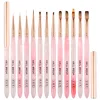 Green Nail Brush Gel Brush For Manicure Acrylic UV Gel Extension Pen Nail Polish Painting Drawing Brush 1