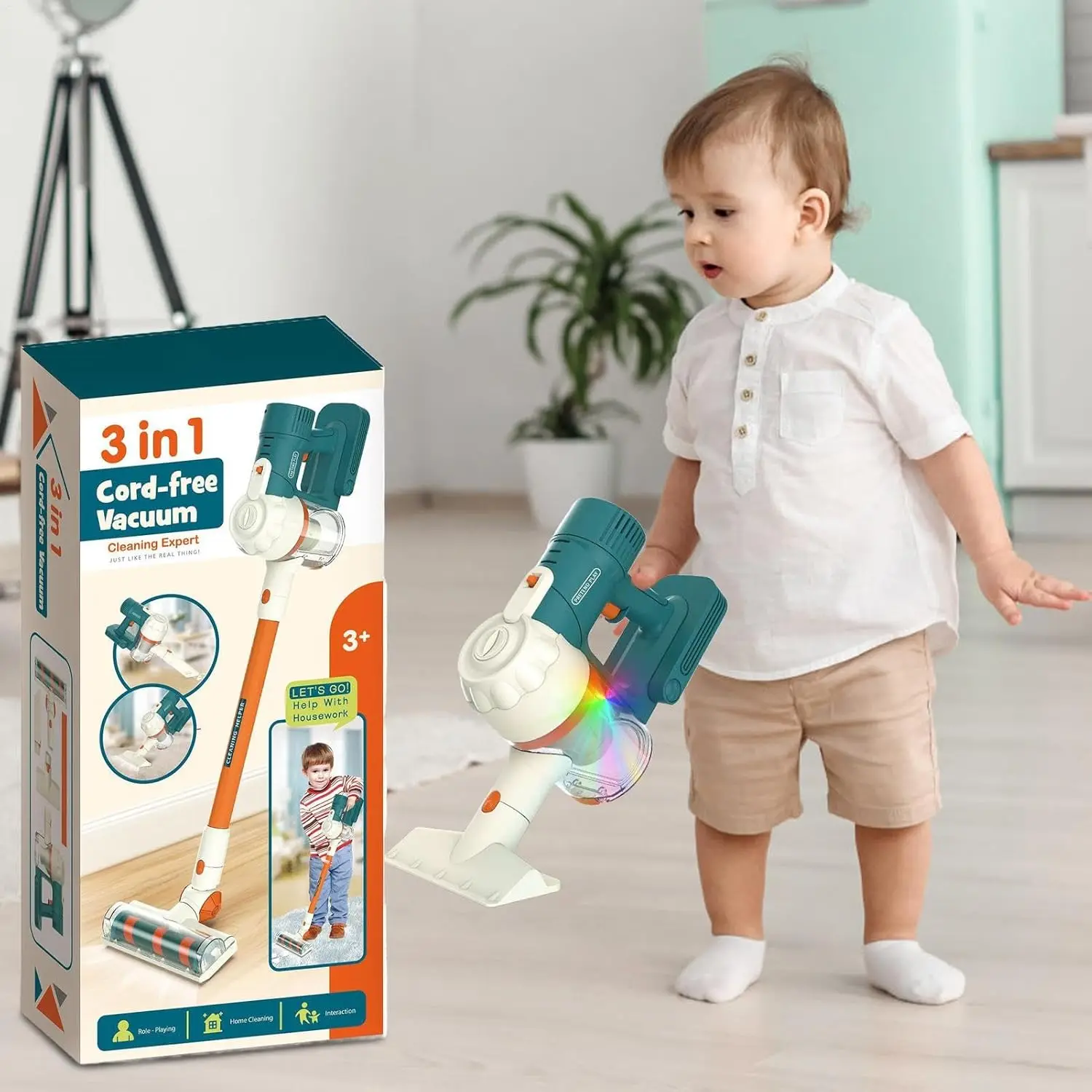 Simulation Electric Vacuum Cleaner Toy Lights Music 3-in-1 Sweeping Machine Set Boys Girls Pretend Play Toys Gifts cleaning toys,vacuum cleaner toy,children pretend play toys