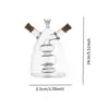 Oil and Vinegar Glass Bottle Clear Kitchen Cooking Container for Kitchen Double Pourer Spout Stoppers 2 in 1 for Kitchen Cooking 6