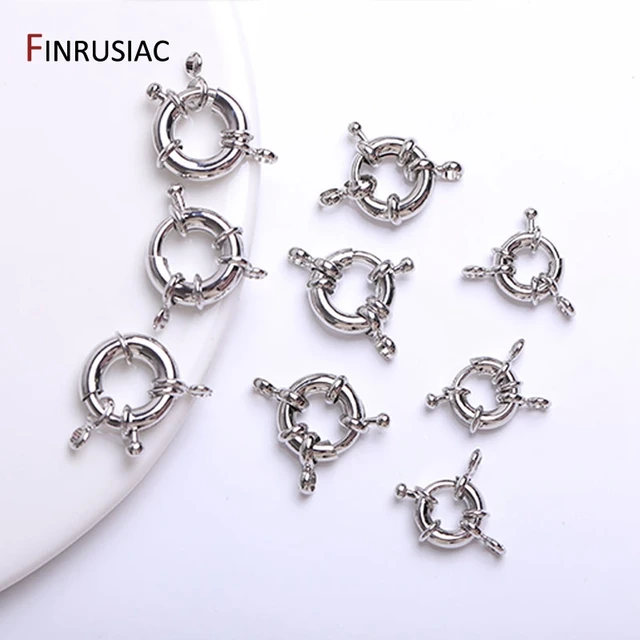 18k Gold Filled Round Clasp Jewelry Making Components Parts Wholesale