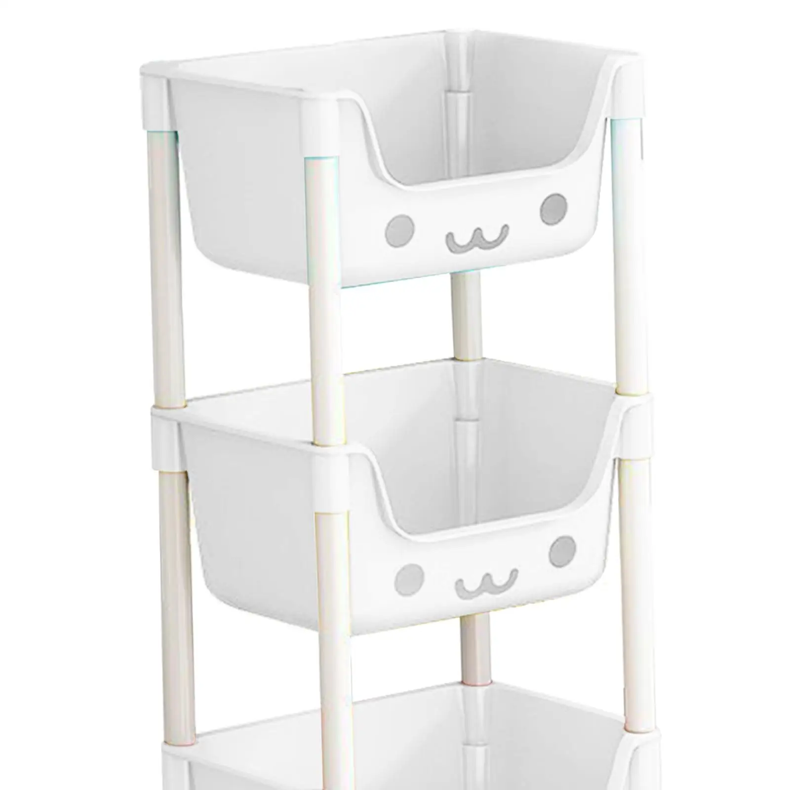 3 Tier Storage Cart with Wheel Household Cart Bathroom Organizer for Laundry Room