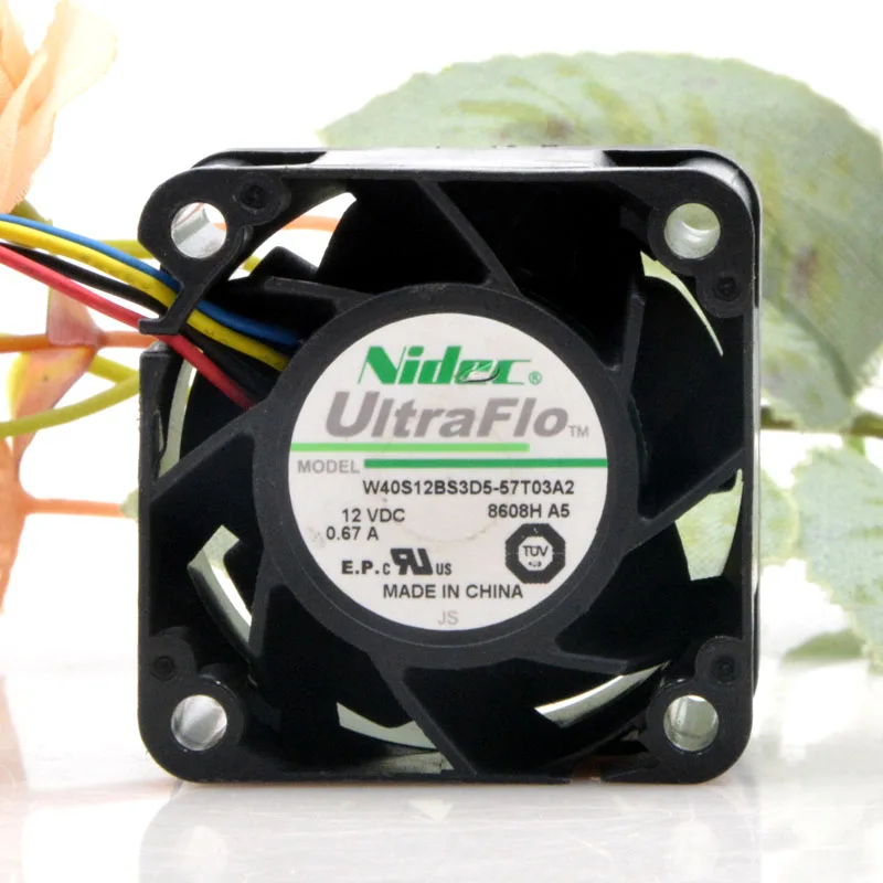 New For Original NIDEC W40S12BS3D5-57T03A2 4028 4CM 12V 0.67A PWM Cooling Fan