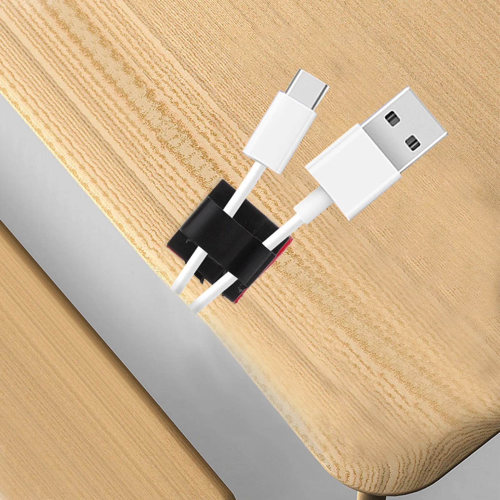 15Pcs 데스크탑 케이블 클립 헤드폰 충전기 용 자체 접착식 코드 정리 도구 USB 케이블 와이어 관리 데스크탑 오피스 홈
