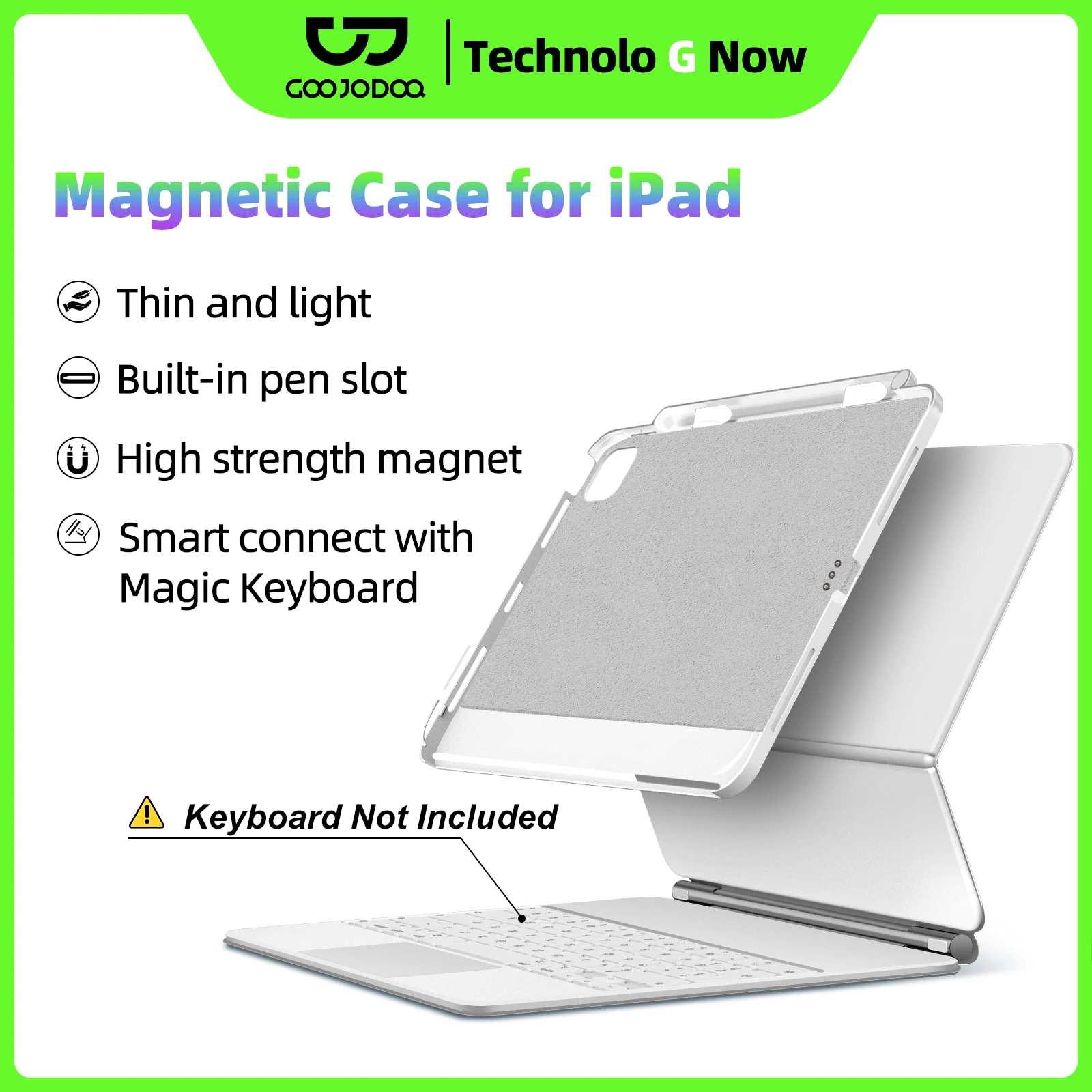 Magnetic Case for iPad Pro 11 13 2024 M4 Air 6 Air 4/5 iPad Pro
