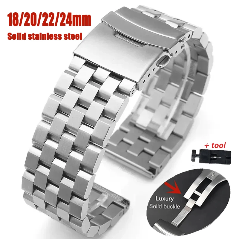 Wholesale High Quality Stainless Steel 18 mm Watch Band Replacement SKA549_K0008224 main image 0