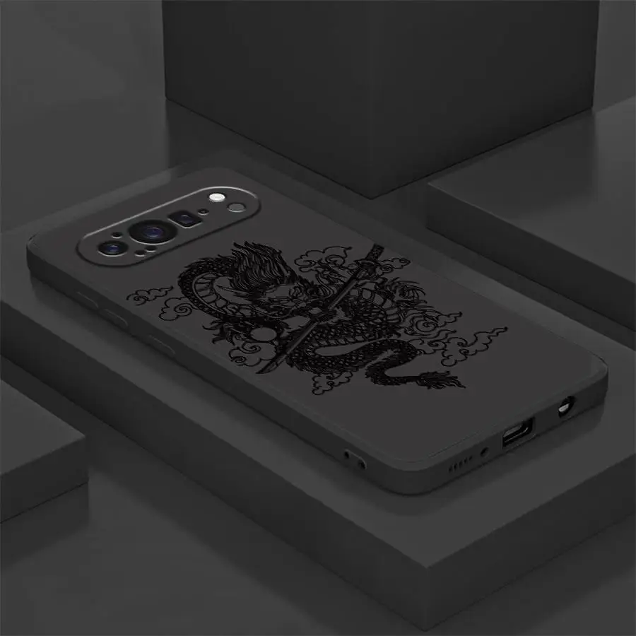 Sleek Minimalist Dragon Design Soft Phone Case