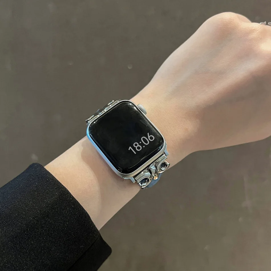 Apple Watch Series 9 8 7 6 5 SE 38/40/41/42/44/45mm Ʈ    iWatch UItra 2 49mm  м ݼ Ŭ Ʈ