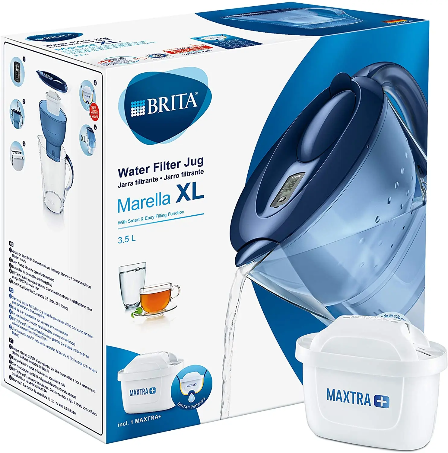 Brita Marella blanche - 1 filtre MAXTRA+ inclus