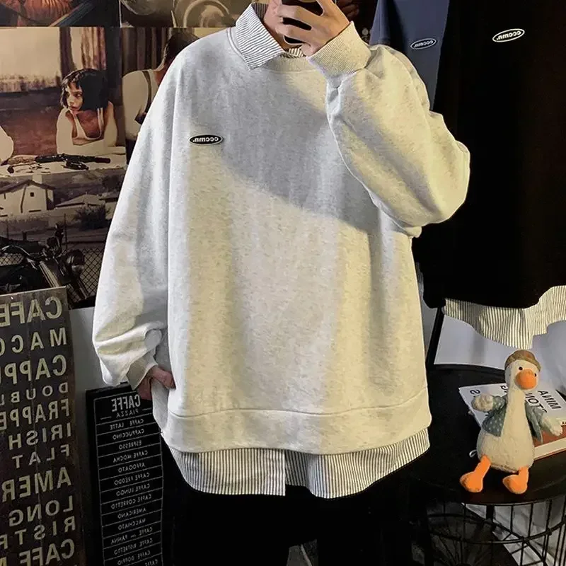 

T Polo Shirt for Man Black Men's Clothing Sweatshirts Top Baggy Japan Korean Autumn It High Brand Luxury 2023 Harajuku Fashion A