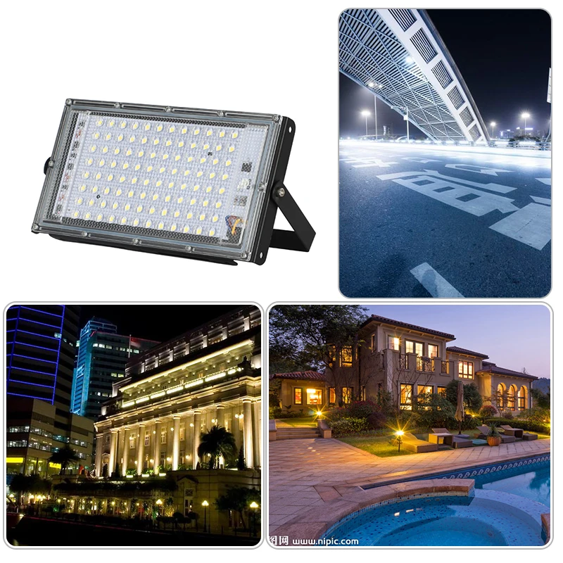 LED Flood Light IP65 Waterproof AC 110V 220V 50W 100W Outdoor Garden Projector Lighting Spotlight Wall Lamps Floodlights led flood light