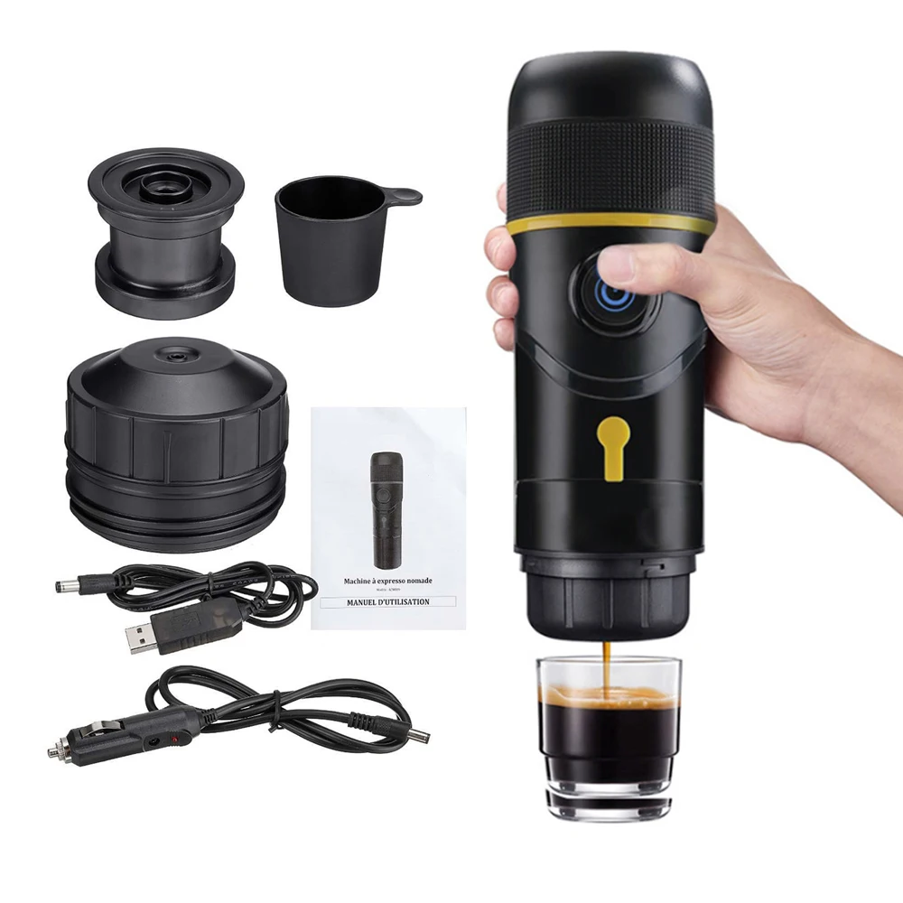 Portable Coffee Maker 12V Mini Handheld Coffee Maker USB Car Capsule Coffee Maker Smart Coffee Machine Coffee Maker  Cafetera