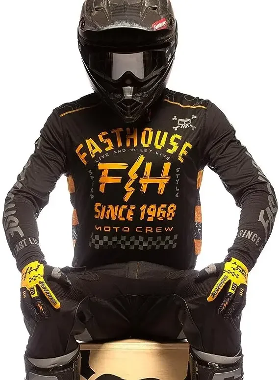 

2023 for FH Black MX Suit Motocross Gear Set Off Road Jersey Set With Pocket Dirt Bike Jersey And Pants Moto Racing Clothing D