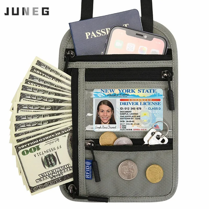 TravelHangingNeckPassportWalletMultifunctionalMoneyTicket