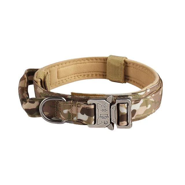 Pet Products Outdoor Tactical Dog Collar Metal Buckle Breathability Nylon Collar Medium and Large Dog Training Neck Collar Dog 6
