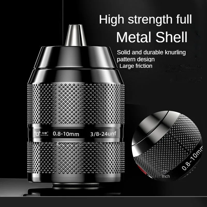 Metal Ratchet Self-Locking Drill Chuck Electric Hand Drill Chuck 10/13mm Chuck Electric Hammer Wrench Electric Drill Adapter