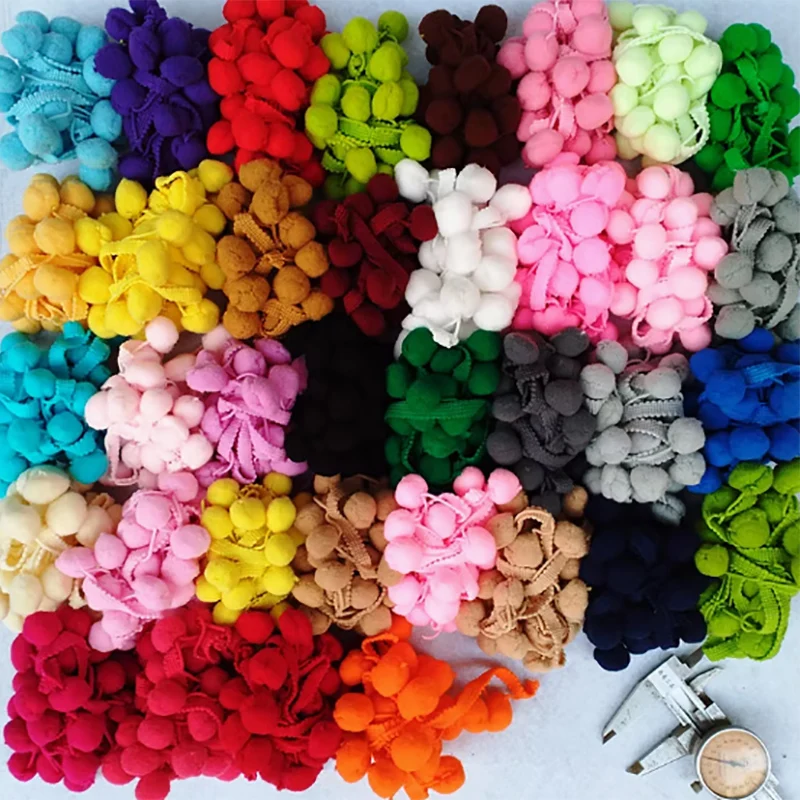 Vibrant Mini Pom Pom Lace Trim for Creative DIY Projects