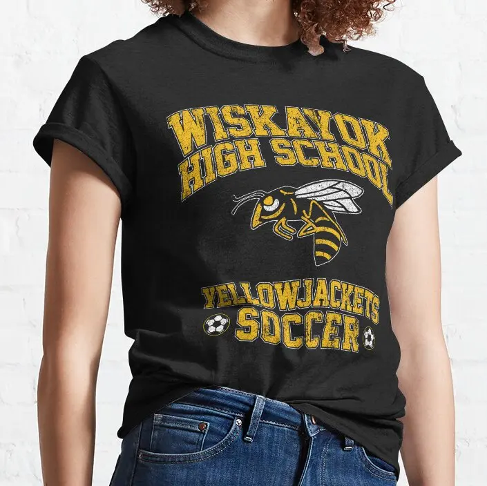 

Wiskayok High School Yellowjackets Soccer T-Shirt Blouse funny t shirt lady clothes western t shirts for women