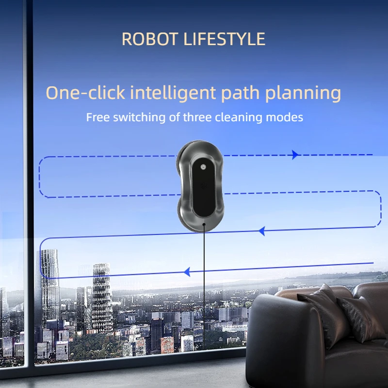 Automatic Window Washer Robot Glass Cleaner Four Spray Water Way Floor Wall Cleaning Appliance Remote Control 4