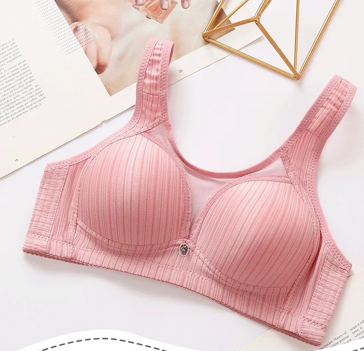 

36-44 C Large Cup Underwear for Women's Bra Plus Size Comfortable No Steel Bra Fashion Bralette Tops Middle Aged Lingerie