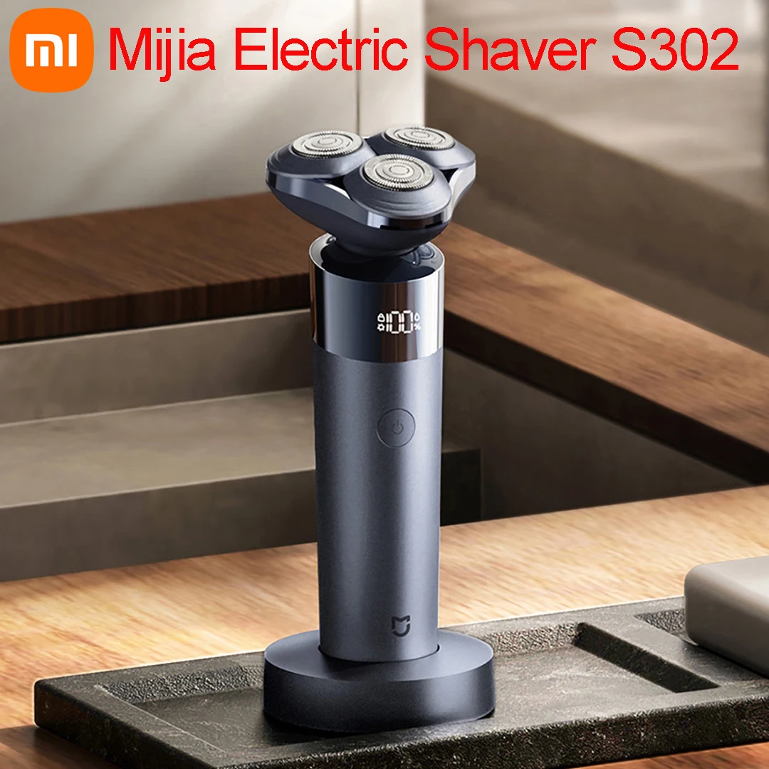 

Xiaomi Mijia Electric Shaver S302 LED Digital Display IPX7 Waterproof 800mAh Tpye-C Rechargeable Razor Shaver for Men