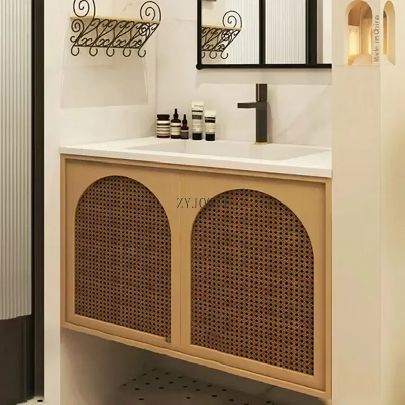 Closed Storage Toilet Cabinet Closet Multifunction Home Furniture Corner Sink Base Space Saving Armoire Interruptor Inteligente