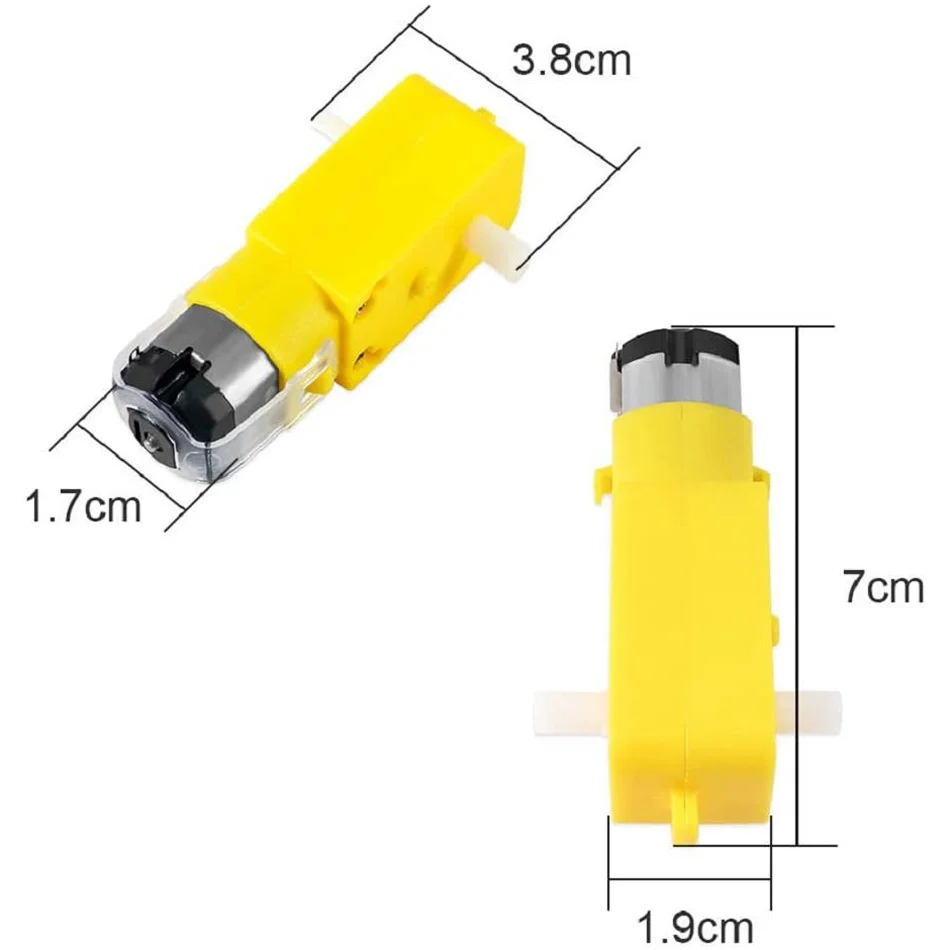 4 шт. мотор коробки передач постоянного тока мотор с двойным валом 200 об/мин 3-6 В постоянного тока редукторный двигатель для Arduino DIY Smart Car Robot
