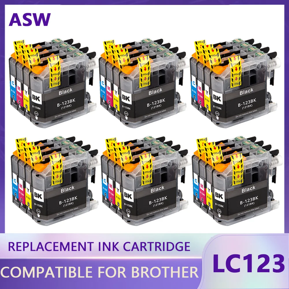 

LC123 LC-123 LC 123 XL LC123XL чернильные струйные картриджи для принтера Brother MFC J4410DW J4510DW J4610DW J4710DW J470DW J6920DW
