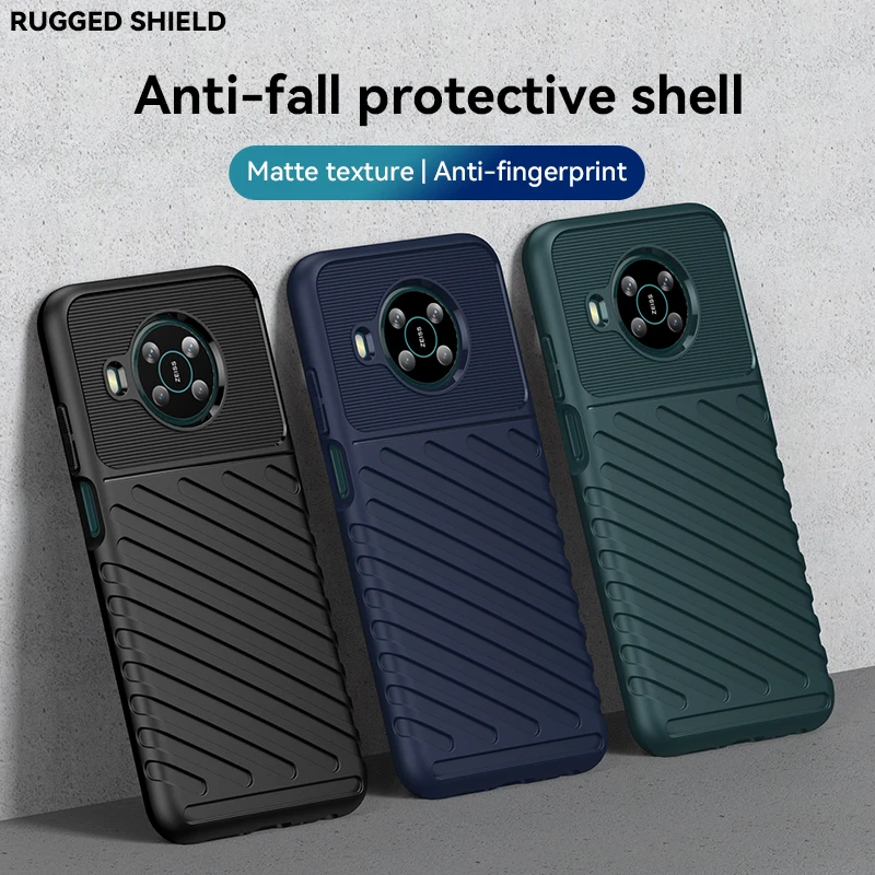 Coque Nokia X10 En Silicone TPU Effet Carbone – Noir – Anti-choc Ultra Slim (Neuf)
