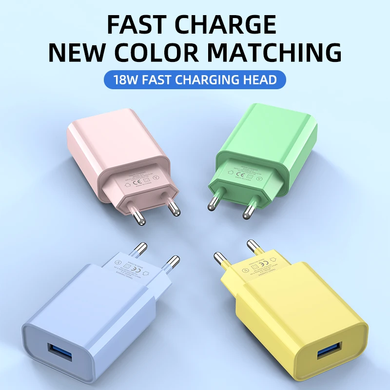 Caricatore da muro USB 5V 2A Adattatore di alimentazione per caricabatterie per telefono cellulare a ricarica rapida da 10W per iPhone Samsung Xiaomi Huawei Spina di ricarica UE/USA - immagine 3