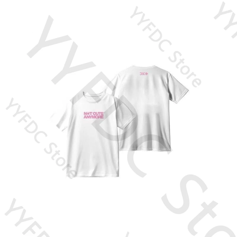ILLIT T Shirt Kpop Fashion NOT CUTE ANYMORE Letter Print T-shirt Women Men Cotton Short Sleeve Tee Tops Concert Fans Clothes